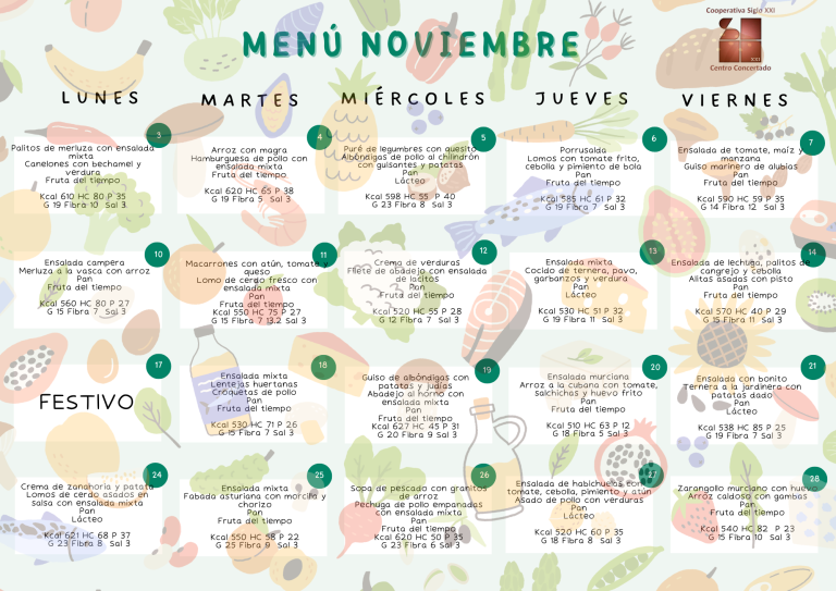 Menú Noviembre 2025