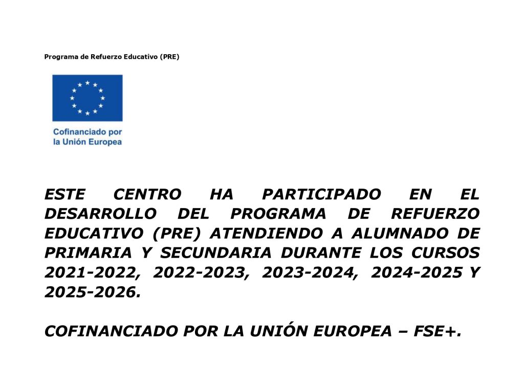 Programa de Refuerzo Educativo